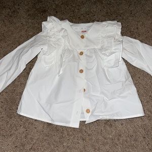 Poplin Shirt with Doble Ruffle